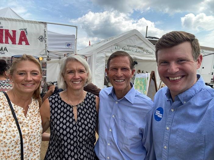 Blumenthal attended the Odyssey Festival and the Goshen, Woodstock and Haddam Neck Fairs